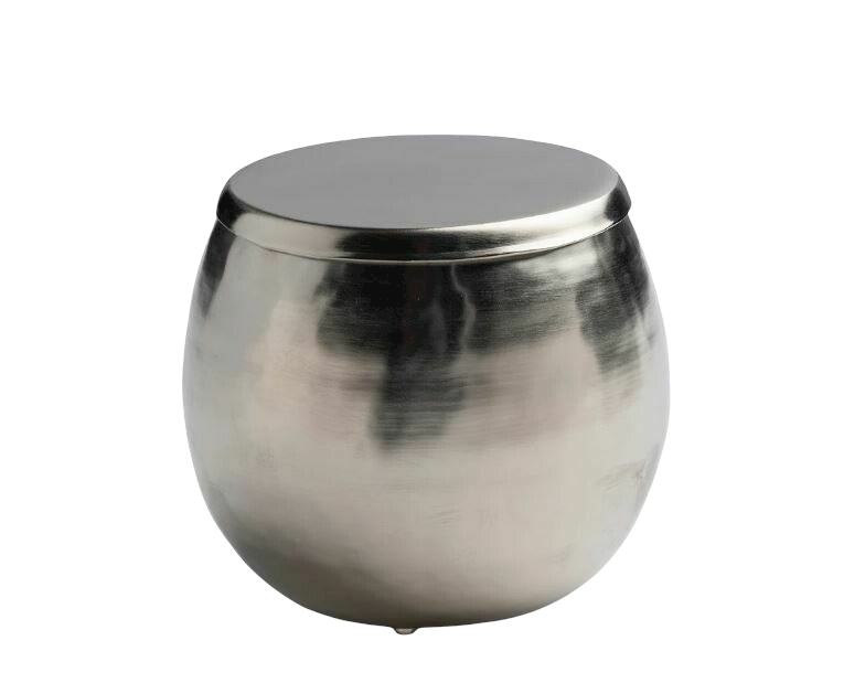 Hammered Silver Cotton Jar