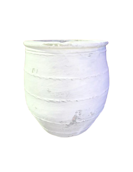 White Washed Ceramic Pot