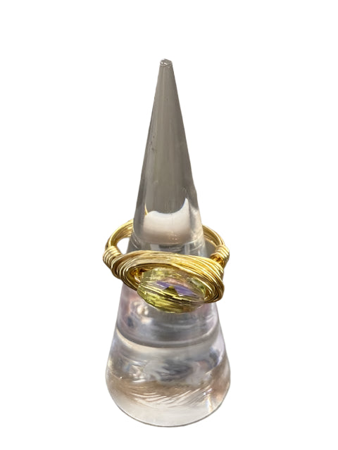 Citrine Swarovski Ring (Small Oval) - GF