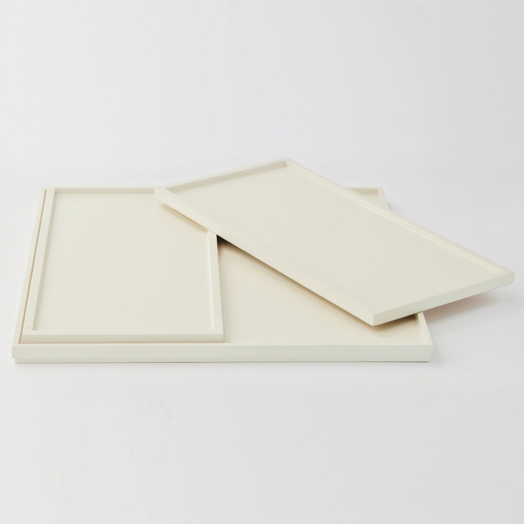 Ivory Wood Inset Trays MD