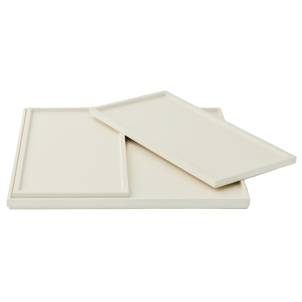 Ivory Wood Inset Trays LG