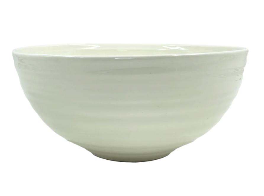 Ivory Hand-glazed Serving Bowl