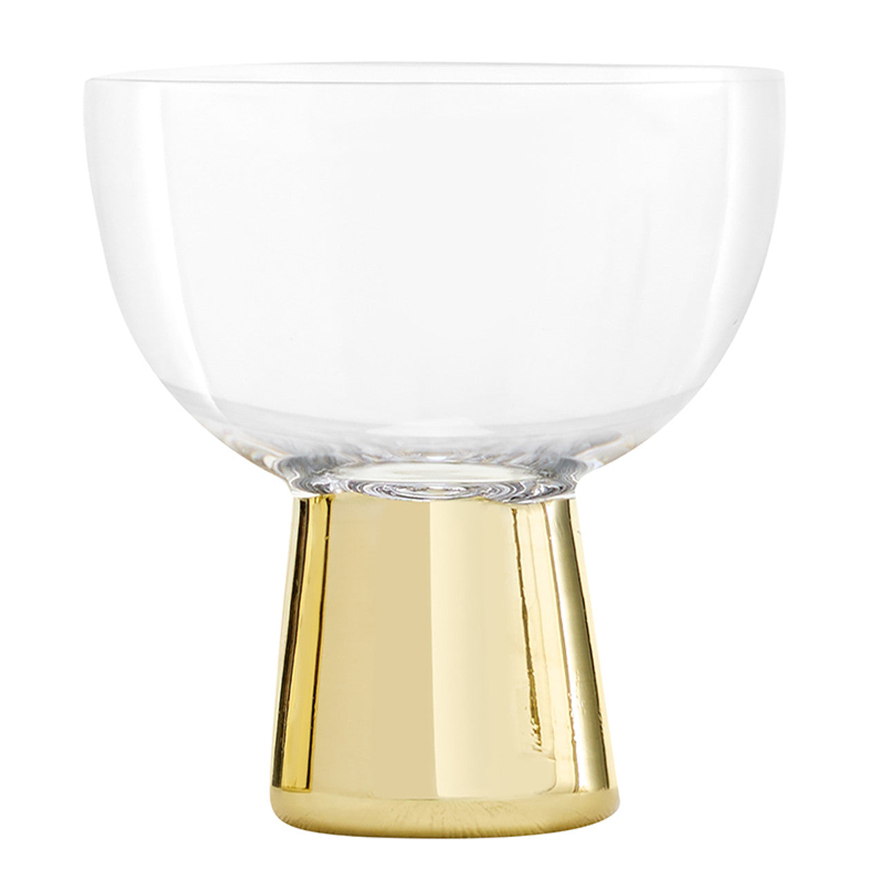 Gold Plated Modern Champagne Coupe