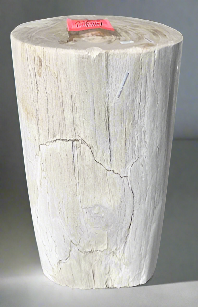 White Polished Stump Stool