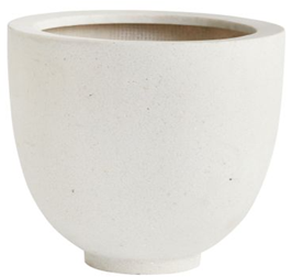 White Fiberstone Compote 13.5" x 12.5"