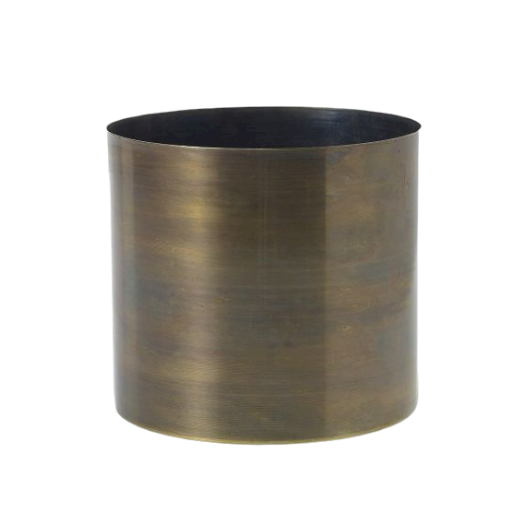 brushed gold plant pot Abraham Metal Pot