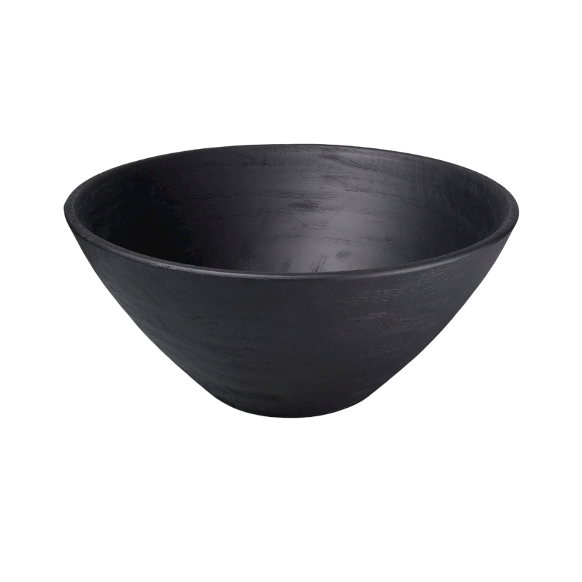 Oversized Black Mango Wood Bowl