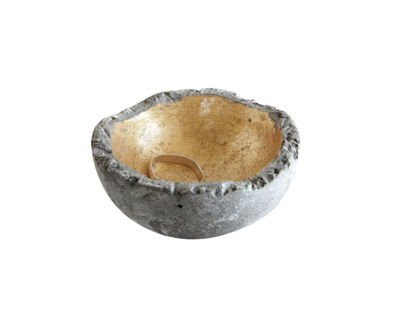 Miniature Gold + Cement Ring Dish