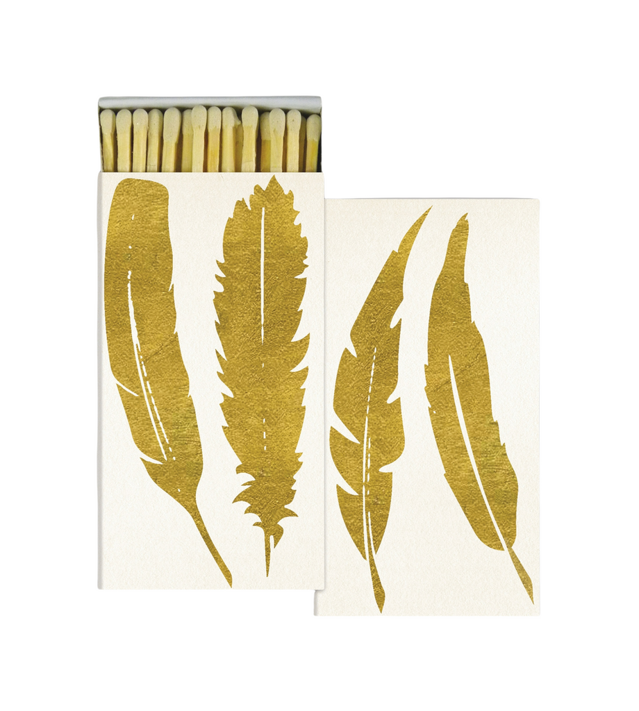 Feathers Gold Foiled Boxed Matches