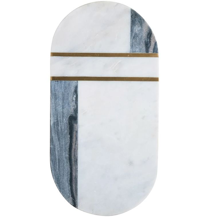 Marble and Brass Cutting Board