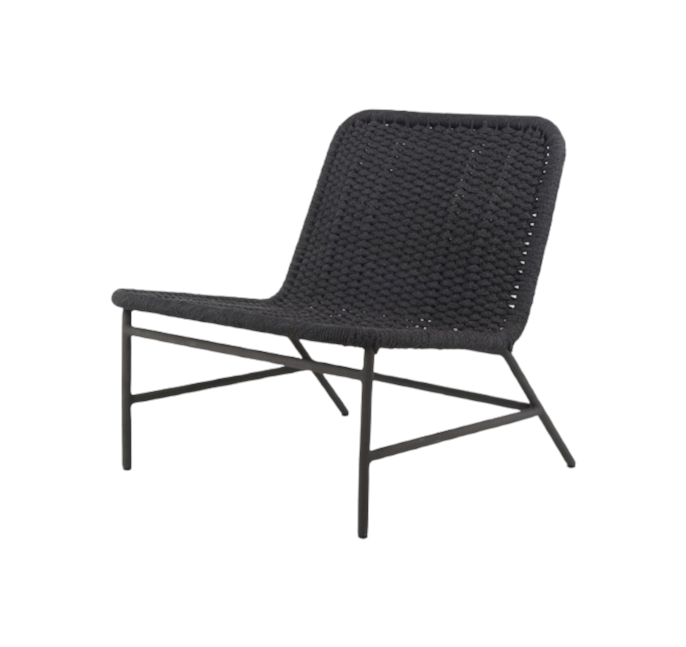 Charcoal Grey Roped Outdoor Chair