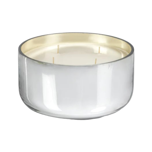 Siberian Fir Silver Glass 4-Wick Candle