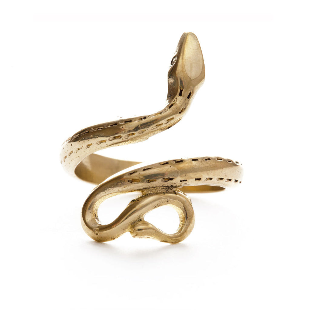 Gold Snake Adjustable Ring
