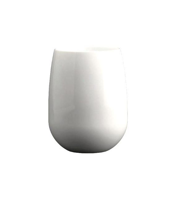 White Stemless Acrylic Wine Glass