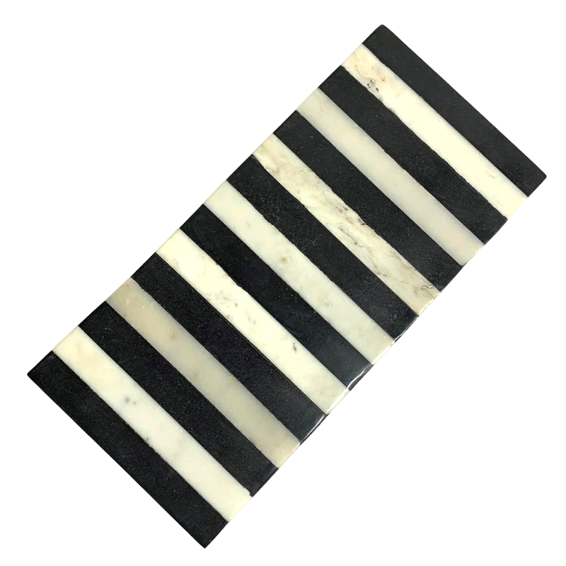 Black and White Striped Cheese Board